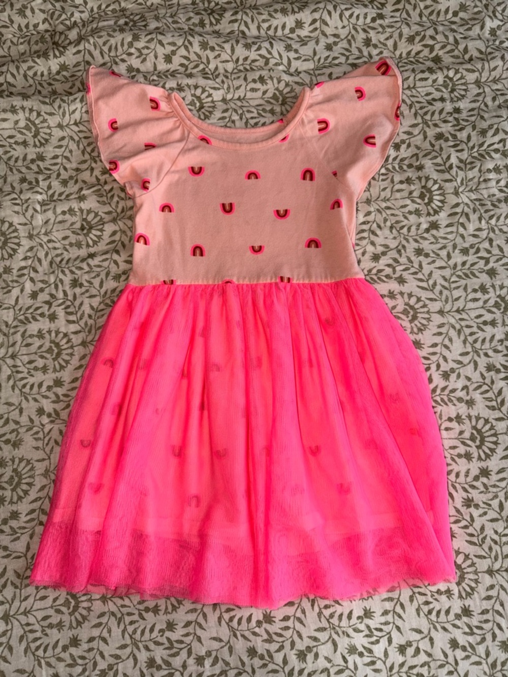 Cat & Jack Pink Rainbow Tulle Dress 5T